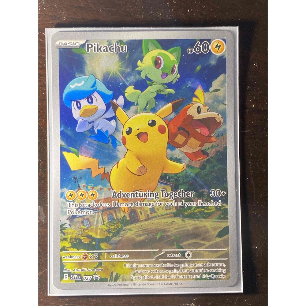 Pokemon Lightning Pikachu Promo Basic Pokemon Card SVEN 027